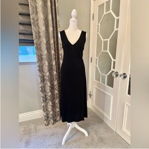 RALPH LAUREN Black V-Neck Sleeveless Dress With Sparkle Embellishments - Size 12